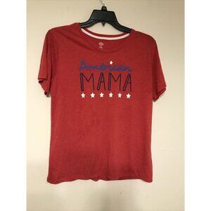 Celebrate Patriotic American Mama Shirt Size Xl Color Red